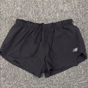 New Balance Black Athletic Shorts Lightweight Elastic Waist